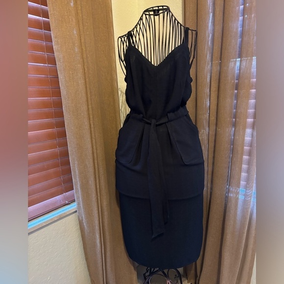 Universal Thread Black Front Pocket Belted Dress - Picture 2 of 6